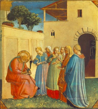 Fra Angelico Painting - The Naming Of St John The Baptist Renaissance Fra Angelico
